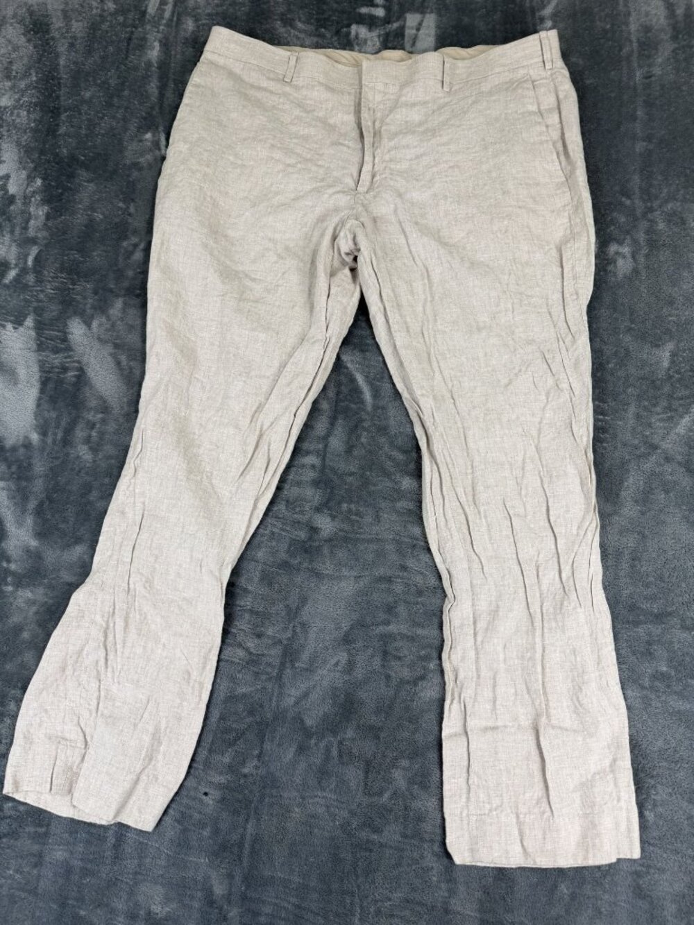 Cubavera Mens Beige Flat Front Slacks 36x32